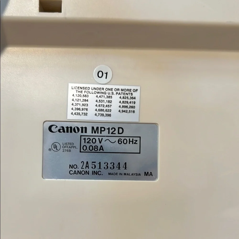 Canon MP120 Cream and Gray Printing Calculator